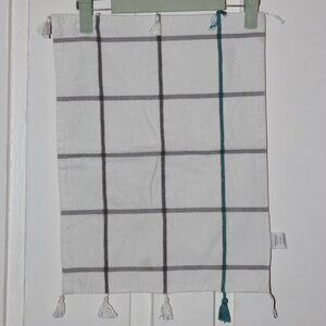 Placemats Grey And Green-Teal Stripes